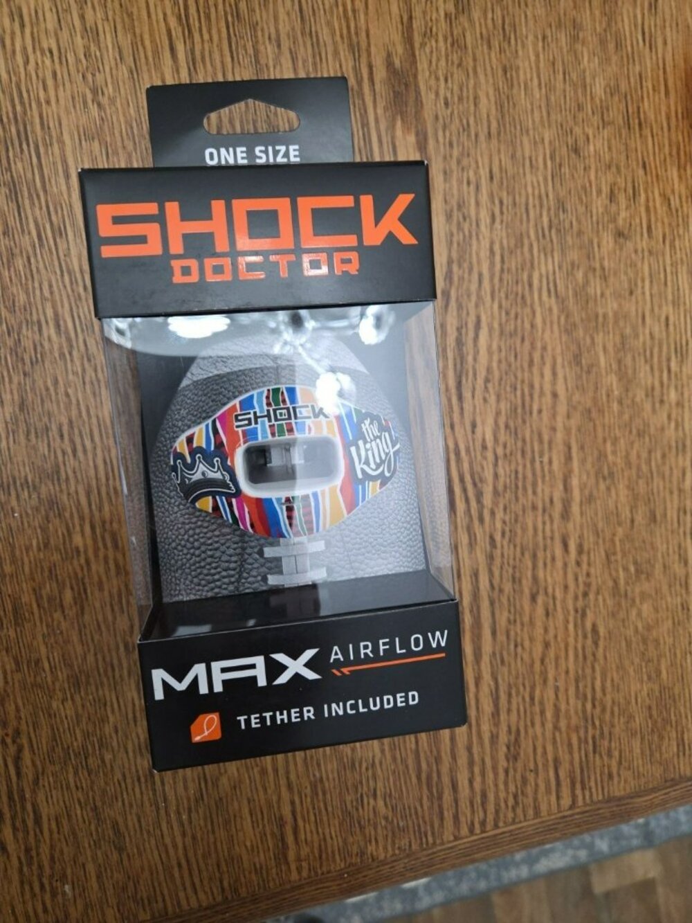 New Sealed Shock Doctor Max Airflow King Football Mouth Guard One Size Fits Most